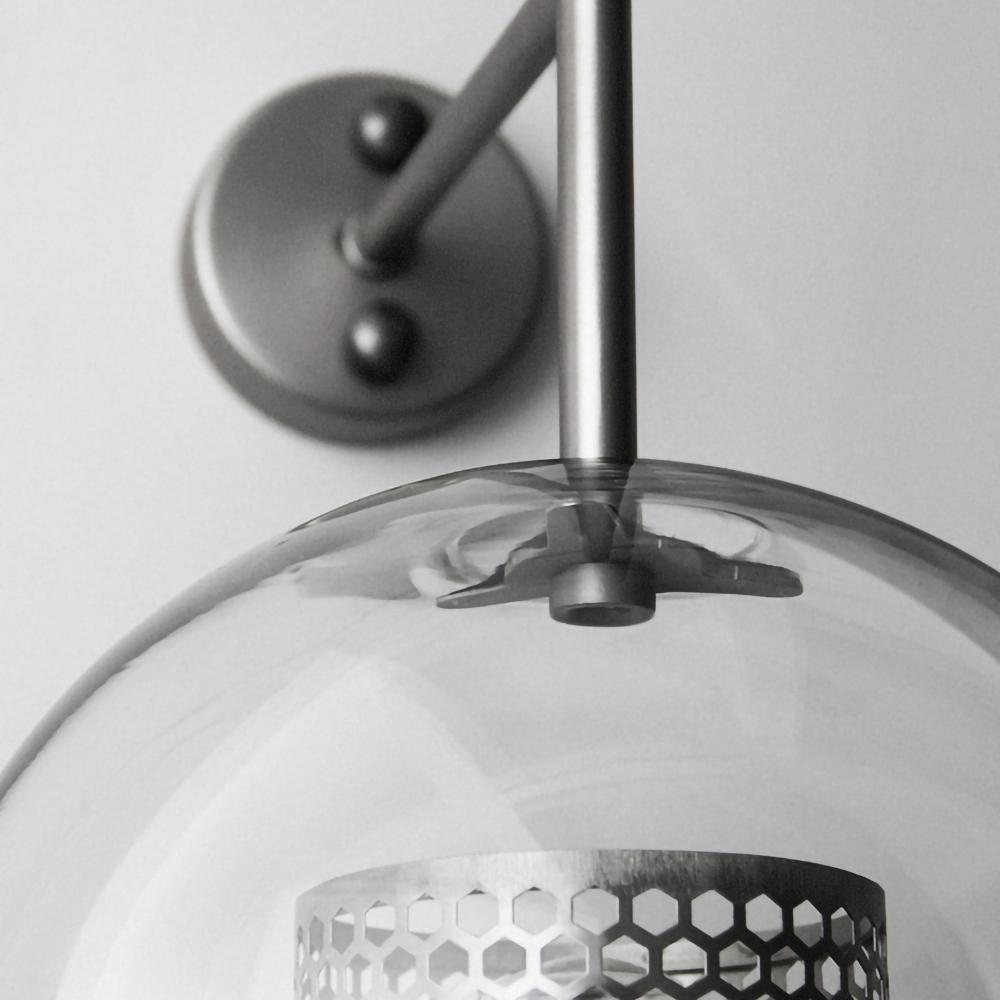 Chiswick Glass Wall Light | Clear Glass & Metal | Set of 2
