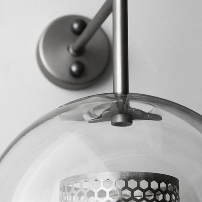 Chiswick Glass Wall Light | Clear Glass & Metal | Set of 2