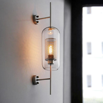 Chiswick Glass Wall Light | Clear Glass & Metal | Set of 2