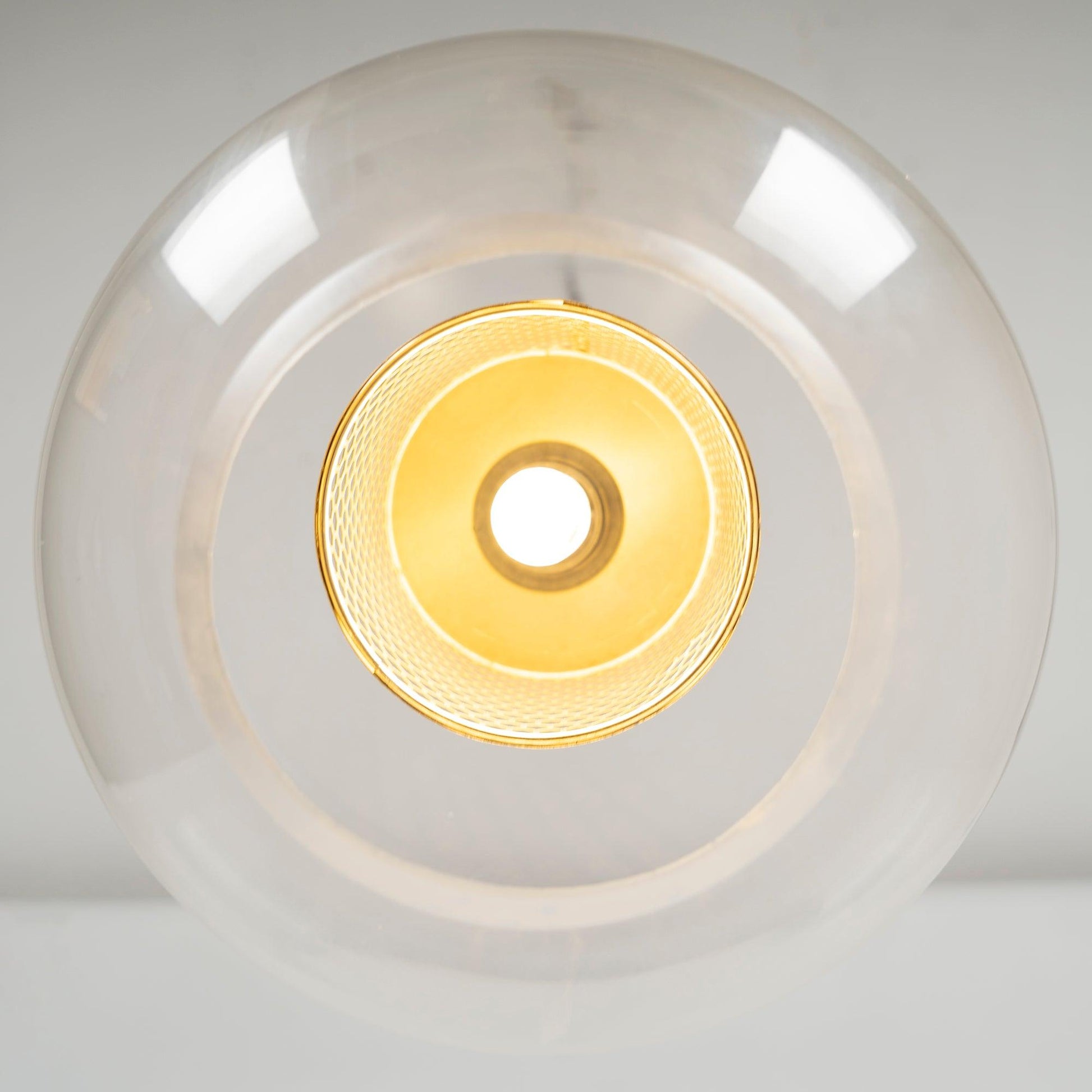 Chiswick Glass Pendant Light | Midcentury Style | Clear & Amber Glass, Copper/Silver/Black