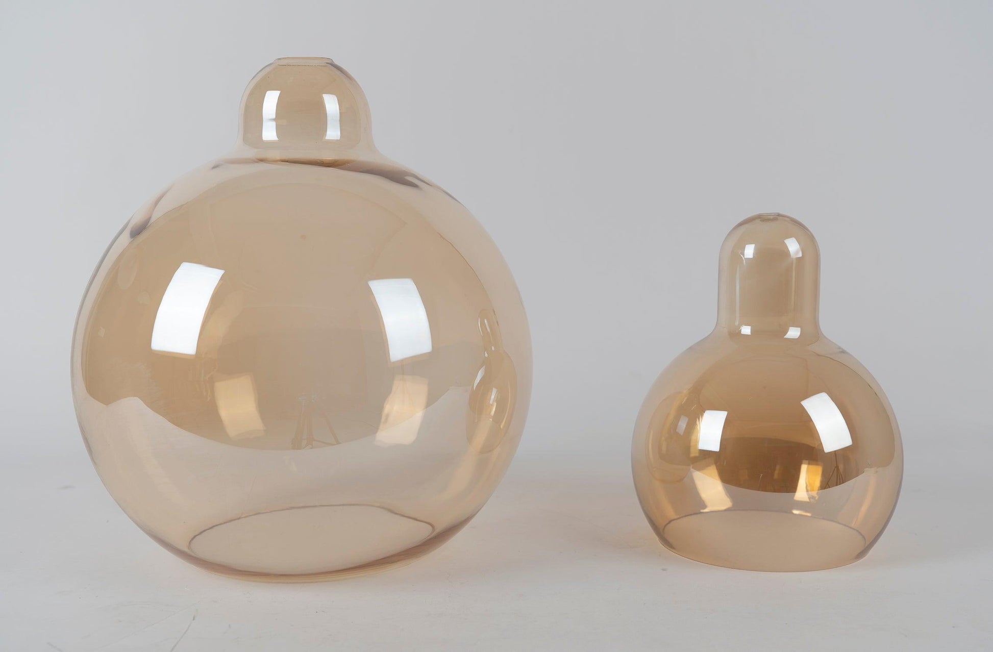 Chiswick Glass Pendant Light | Midcentury Style | Clear & Amber Glass, Copper/Silver/Black