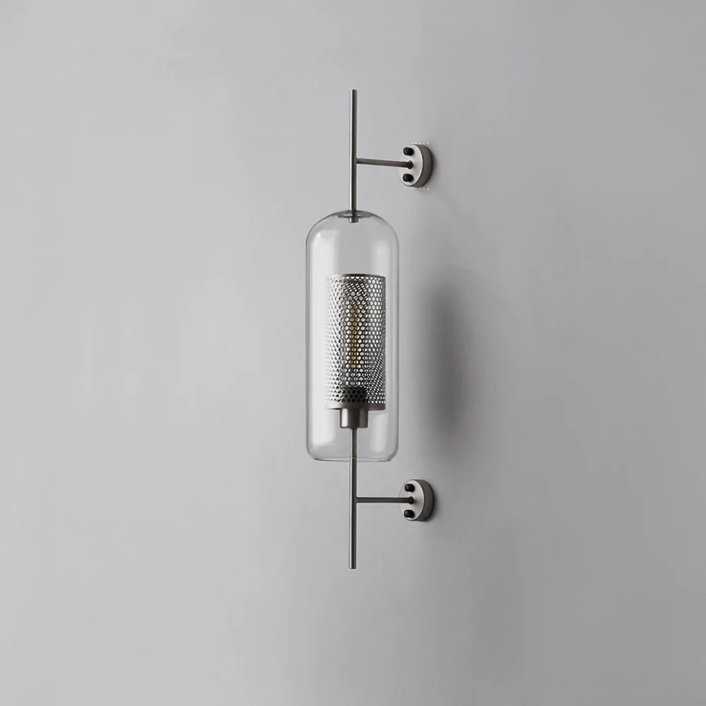 Chiswick Glass Wall Light | Clear Glass & Metal | Set of 2
