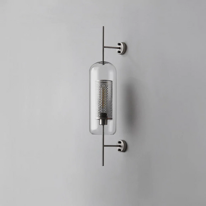 Chiswick Glass Wall Light | Clear Glass & Metal | Set of 2