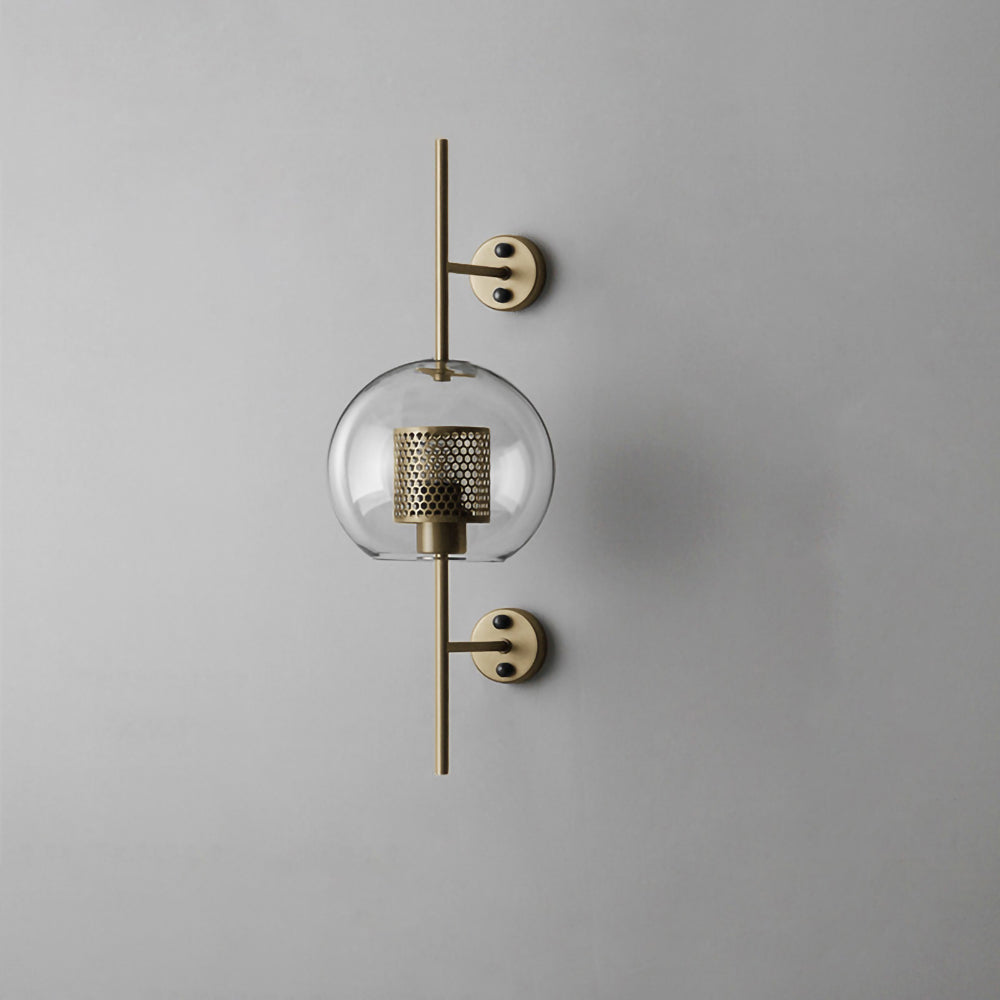 Chiswick Glass Wall Light | Clear Glass & Metal | Set of 2