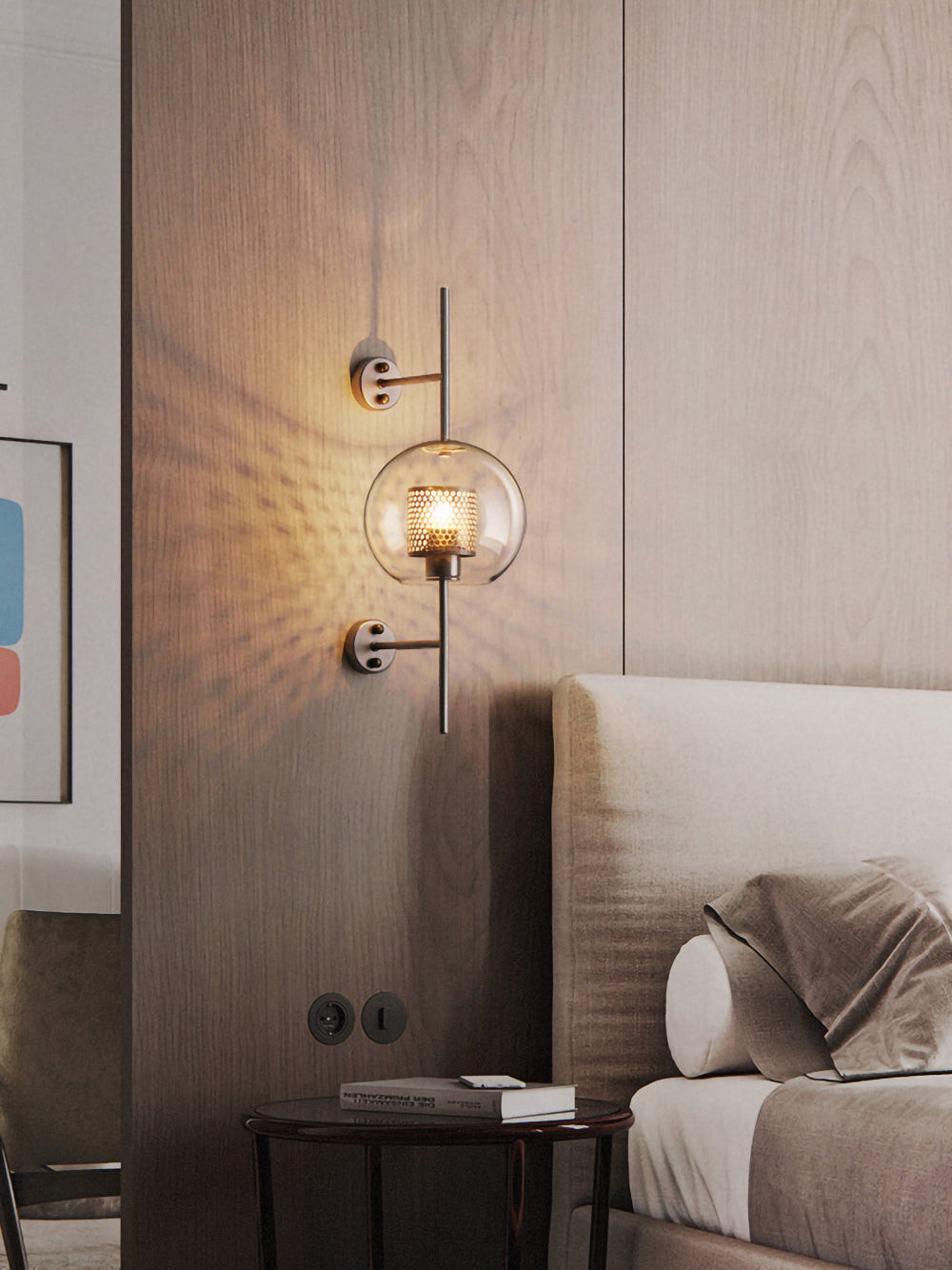 Chiswick Glass Wall Light | Clear Glass & Metal | Set of 2