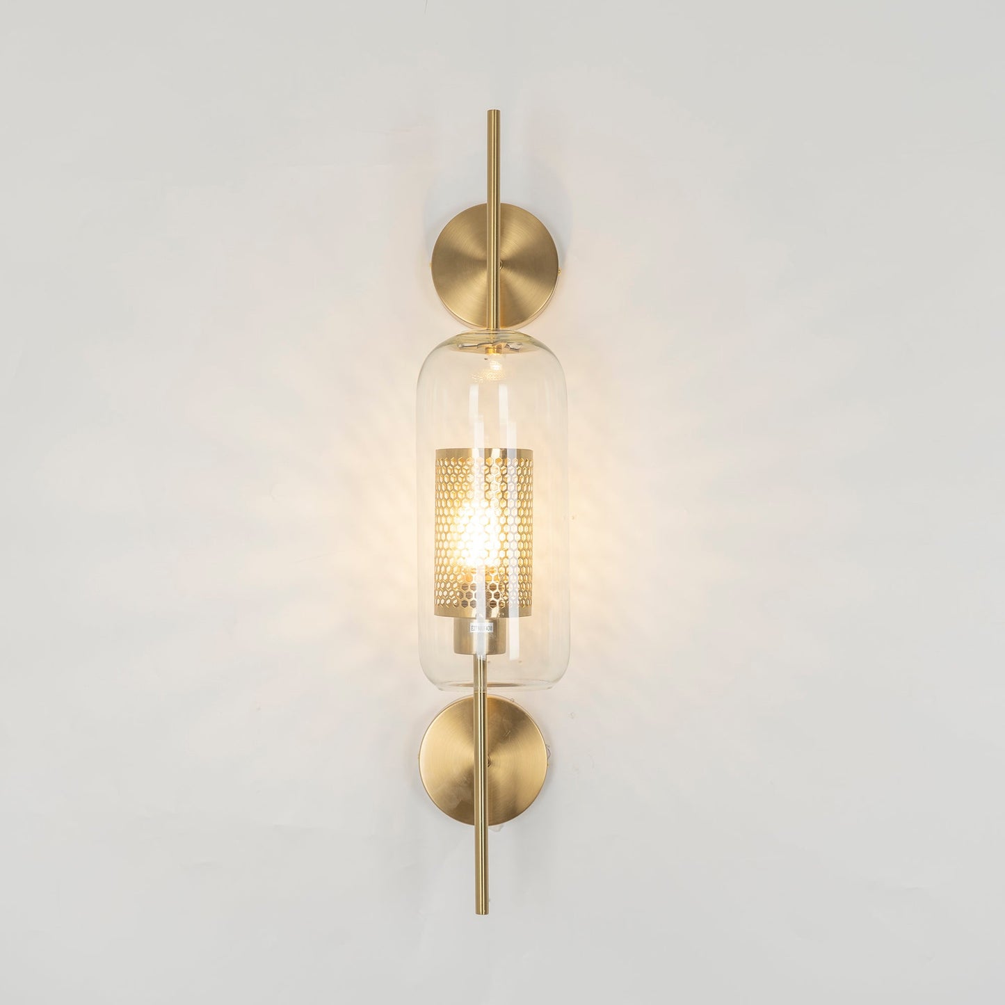 Chiswick Glass Wall Light | Clear Glass & Metal | Set of 2