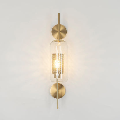 Chiswick Glass Wall Light | Clear Glass & Metal | Set of 2