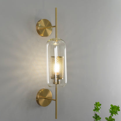 Chiswick Glass Wall Light | Clear Glass & Metal | Set of 2