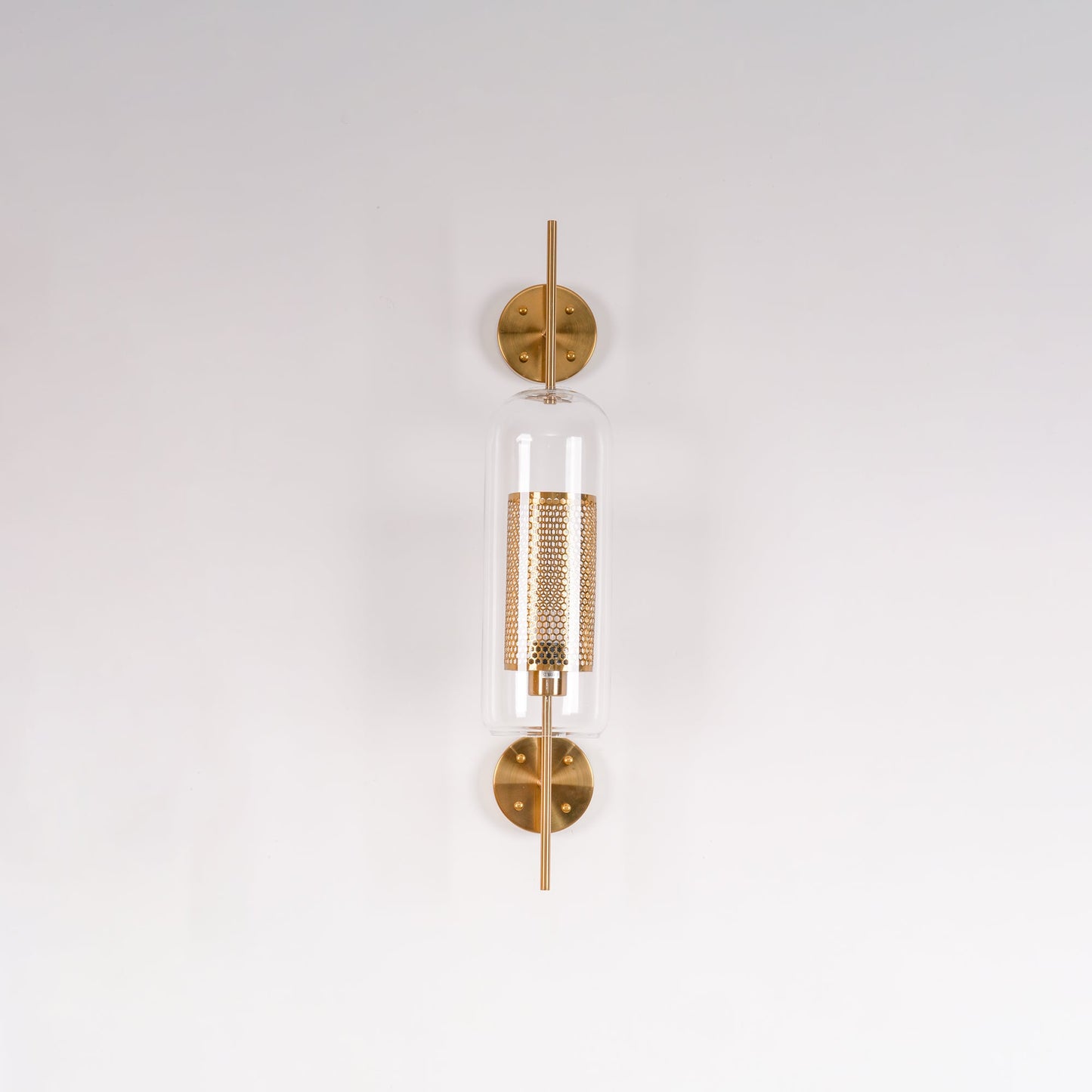 Chiswick Glass Wall Light | Clear Glass & Metal | Set of 2