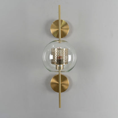 Chiswick Glass Wall Light | Clear Glass & Metal | Set of 2