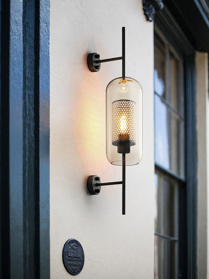 Chiswick Glass Wall Light | Clear Glass & Metal | Set of 2