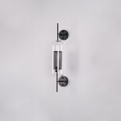 Chiswick Glass Wall Light | Clear Glass & Metal | Set of 2