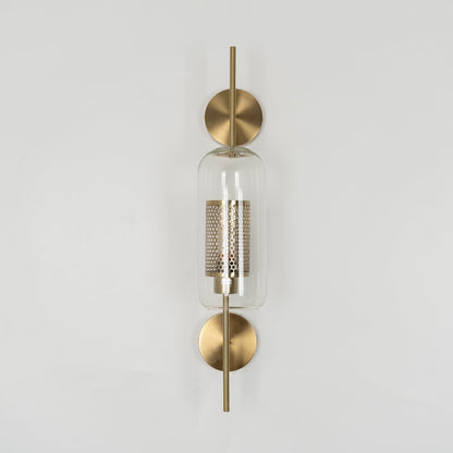 Chiswick Glass Wall Light | Clear Glass & Metal | Set of 2