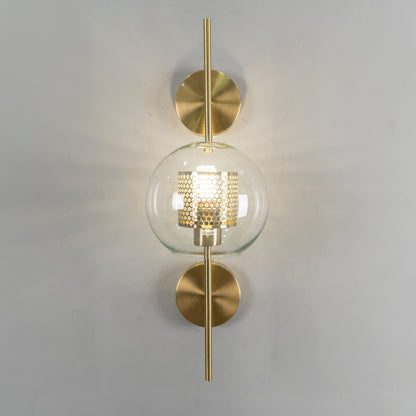 Chiswick Glass Wall Light | Clear Glass & Metal | Set of 2