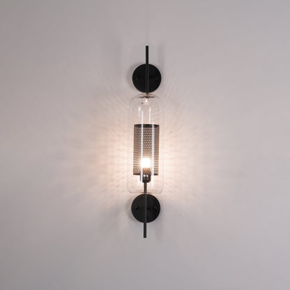 Chiswick Glass Wall Light | Clear Glass & Metal | Set of 2