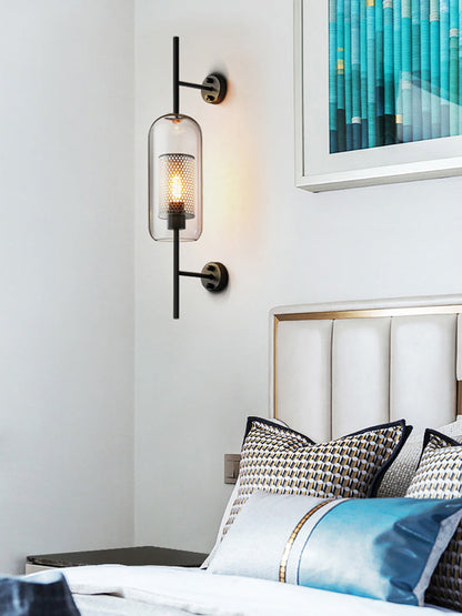 Chiswick Glass Wall Light | Clear Glass & Metal | Set of 2