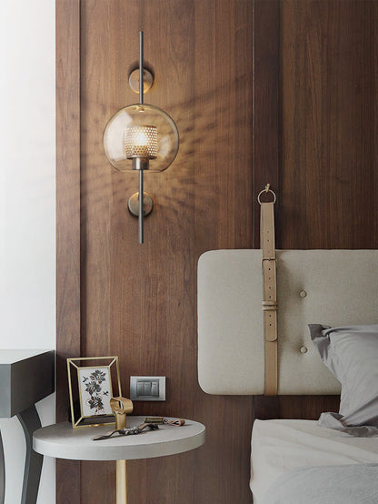 Chiswick Glass Wall Light | Clear Glass & Metal | Set of 2