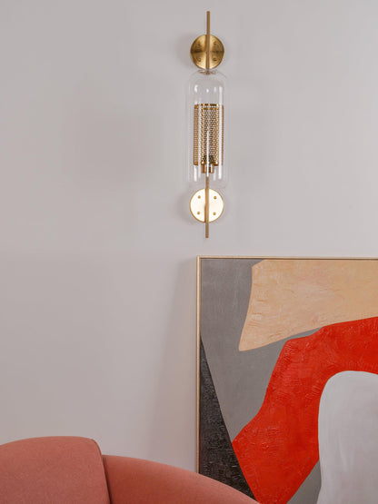 Chiswick Glass Wall Light | Clear Glass & Metal | Set of 2