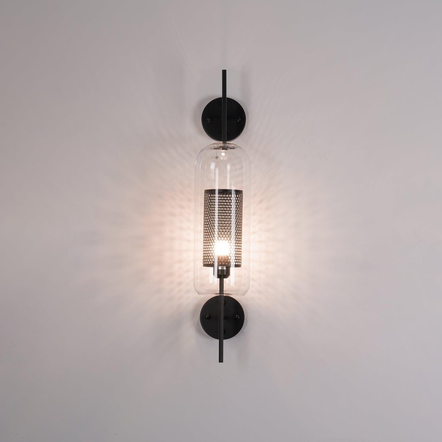 Chiswick Glass Wall Light | Clear Glass & Metal | Set of 2