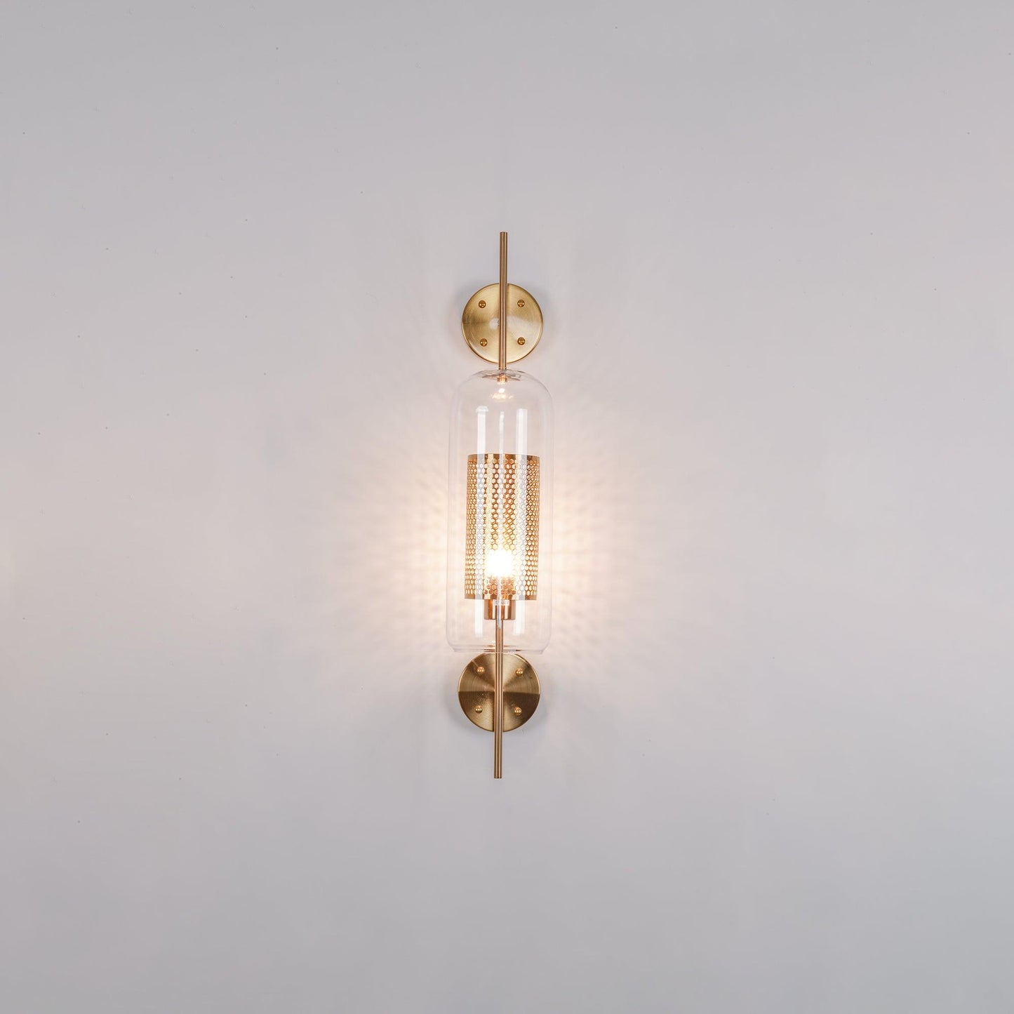 Chiswick Glass Wall Light | Clear Glass & Metal | Set of 2