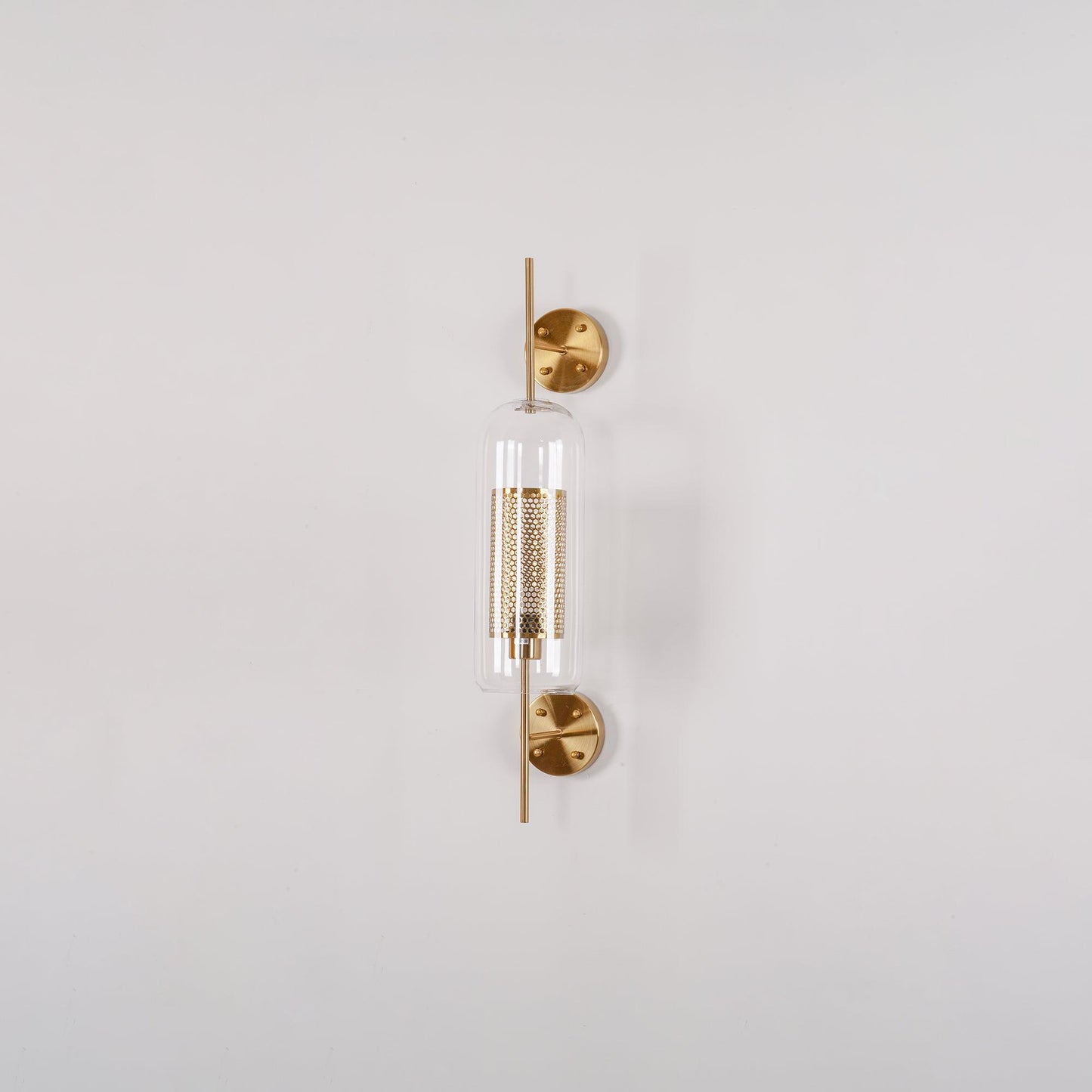 Chiswick Glass Wall Light | Clear Glass & Metal | Set of 2