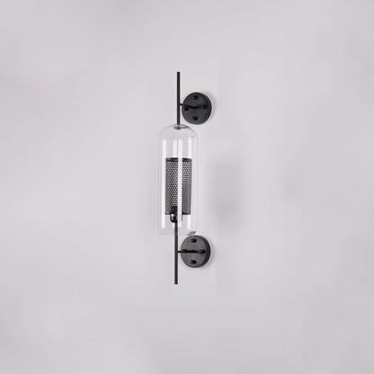 Chiswick Glass Wall Light | Clear Glass & Metal | Set of 2