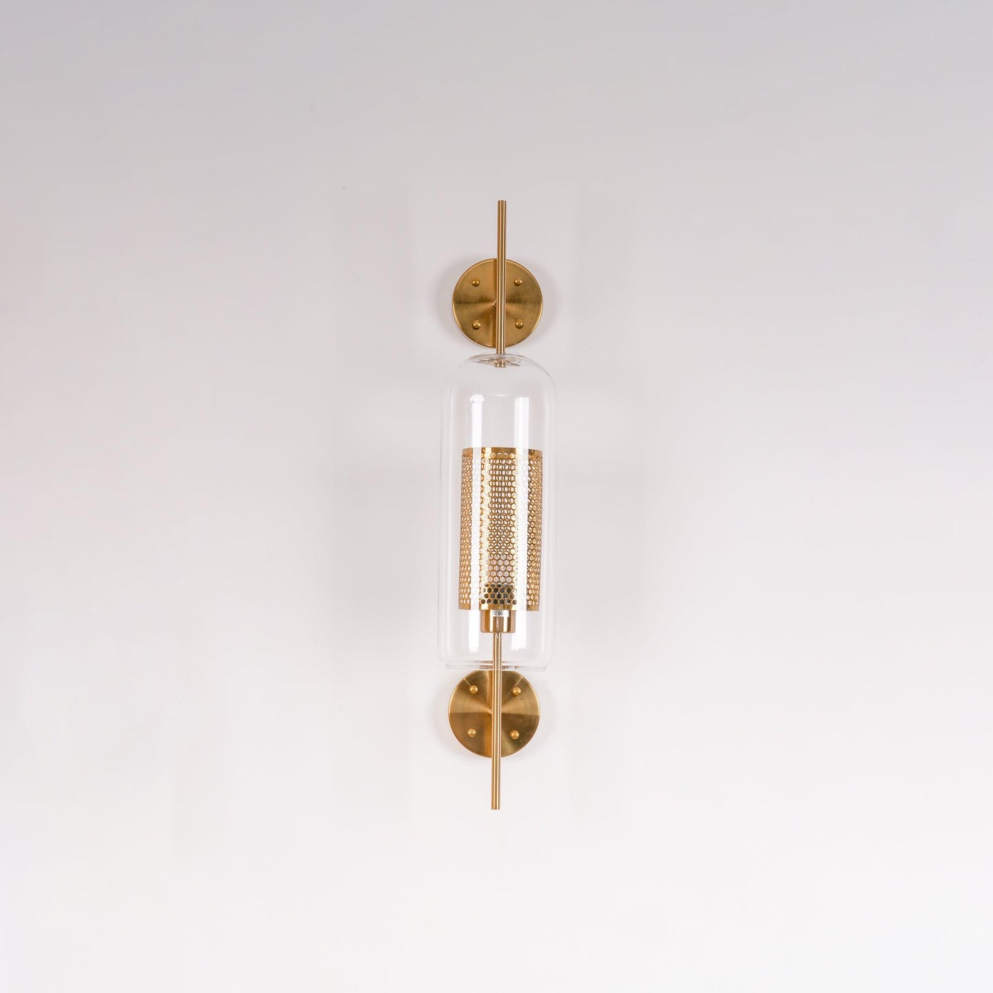 Chiswick Glass Wall Light | Clear Glass & Metal | Set of 2