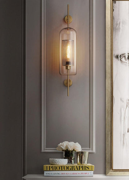 Chiswick Glass Wall Light | Clear Glass & Metal | Set of 2