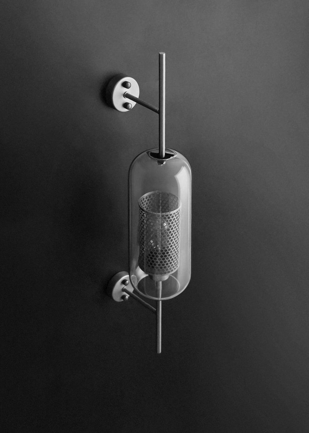 Chiswick Glass Wall Light | Clear Glass & Metal | Set of 2