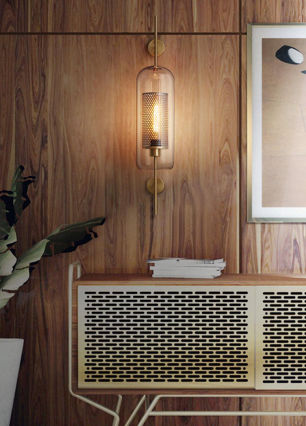 Chiswick Glass Wall Light | Clear Glass & Metal | Set of 2