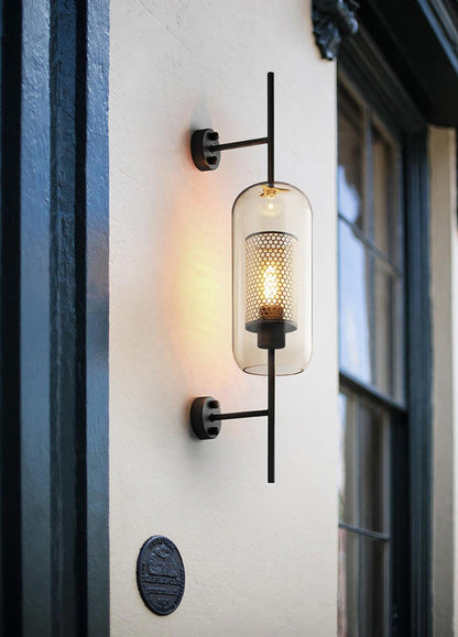 Chiswick Glass Wall Light | Clear Glass & Metal | Set of 2