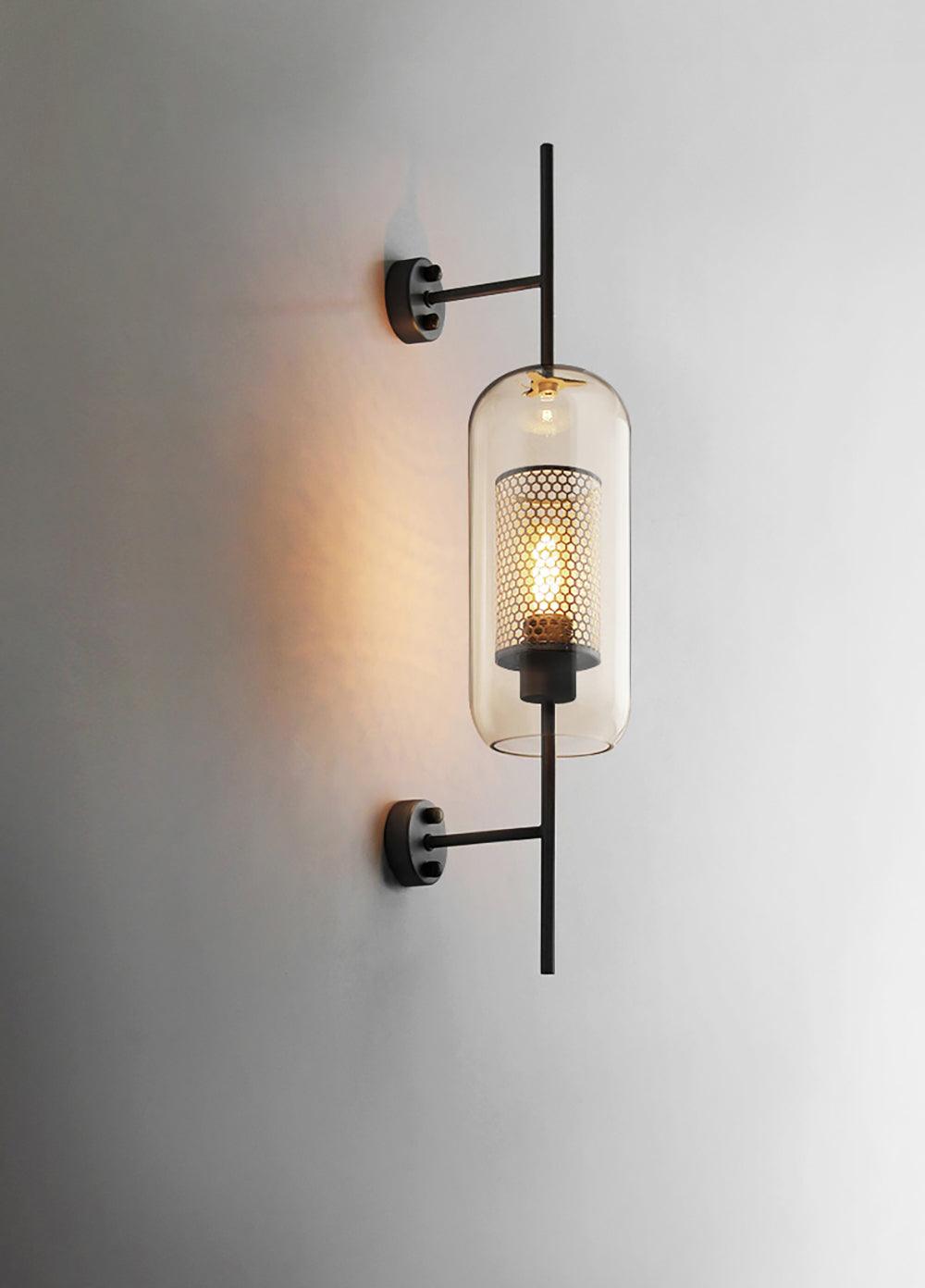 Chiswick Glass Wall Light | Clear Glass & Metal | Set of 2