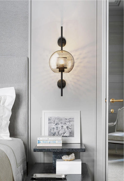 Chiswick Glass Wall Light | Clear Glass & Metal | Set of 2