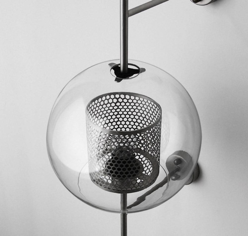 Chiswick Glass Wall Light | Clear Glass & Metal | Set of 2