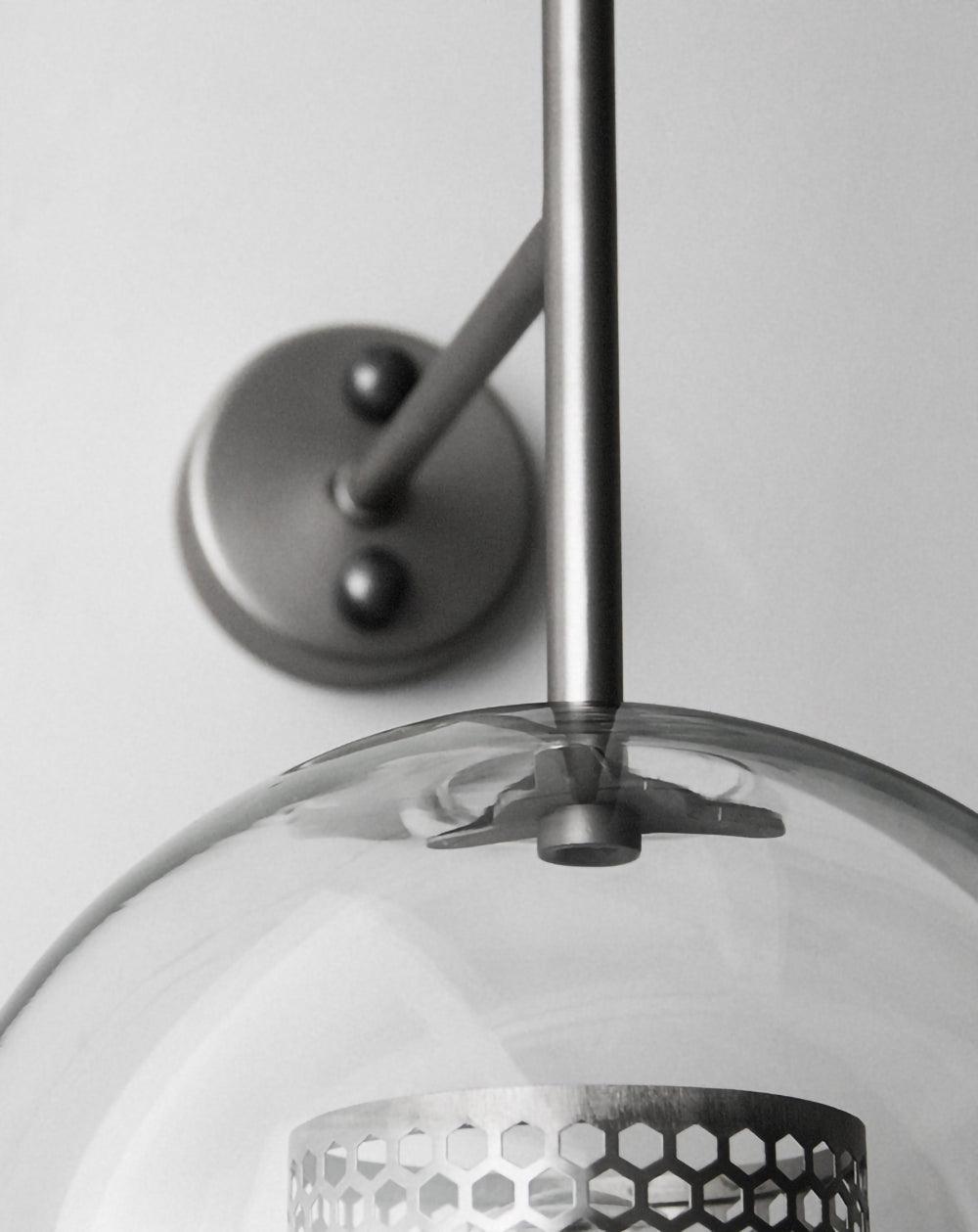 Chiswick Glass Wall Light | Clear Glass & Metal | Set of 2