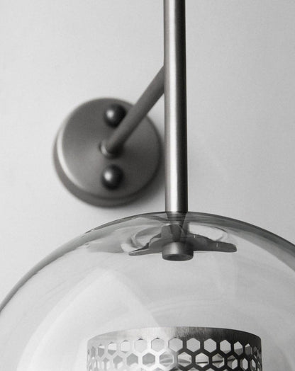 Chiswick Glass Wall Light | Clear Glass & Metal | Set of 2