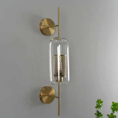 Chiswick Glass Wall Light | Clear Glass & Metal | Set of 2