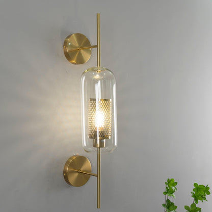 Chiswick Glass Wall Light | Clear Glass & Metal | Set of 2