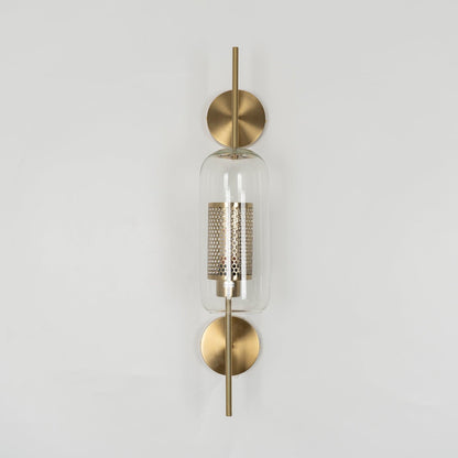 Chiswick Glass Wall Light | Clear Glass & Metal | Set of 2