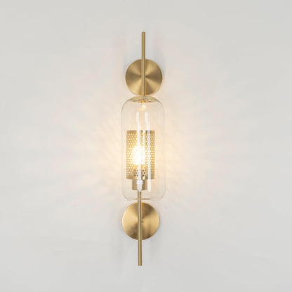 Chiswick Glass Wall Light | Clear Glass & Metal | Set of 2