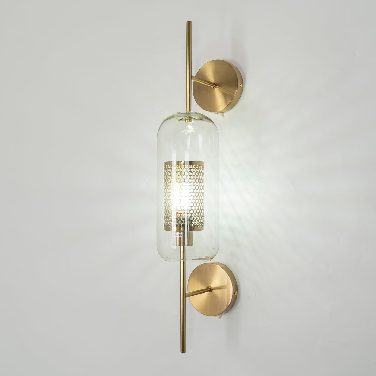 Chiswick Glass Wall Light | Clear Glass & Metal | Set of 2