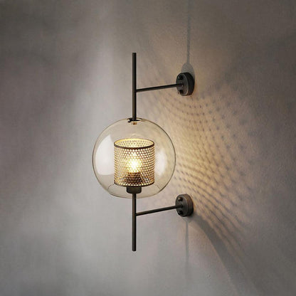 Chiswick Glass Wall Light | Clear Glass & Metal | Set of 2