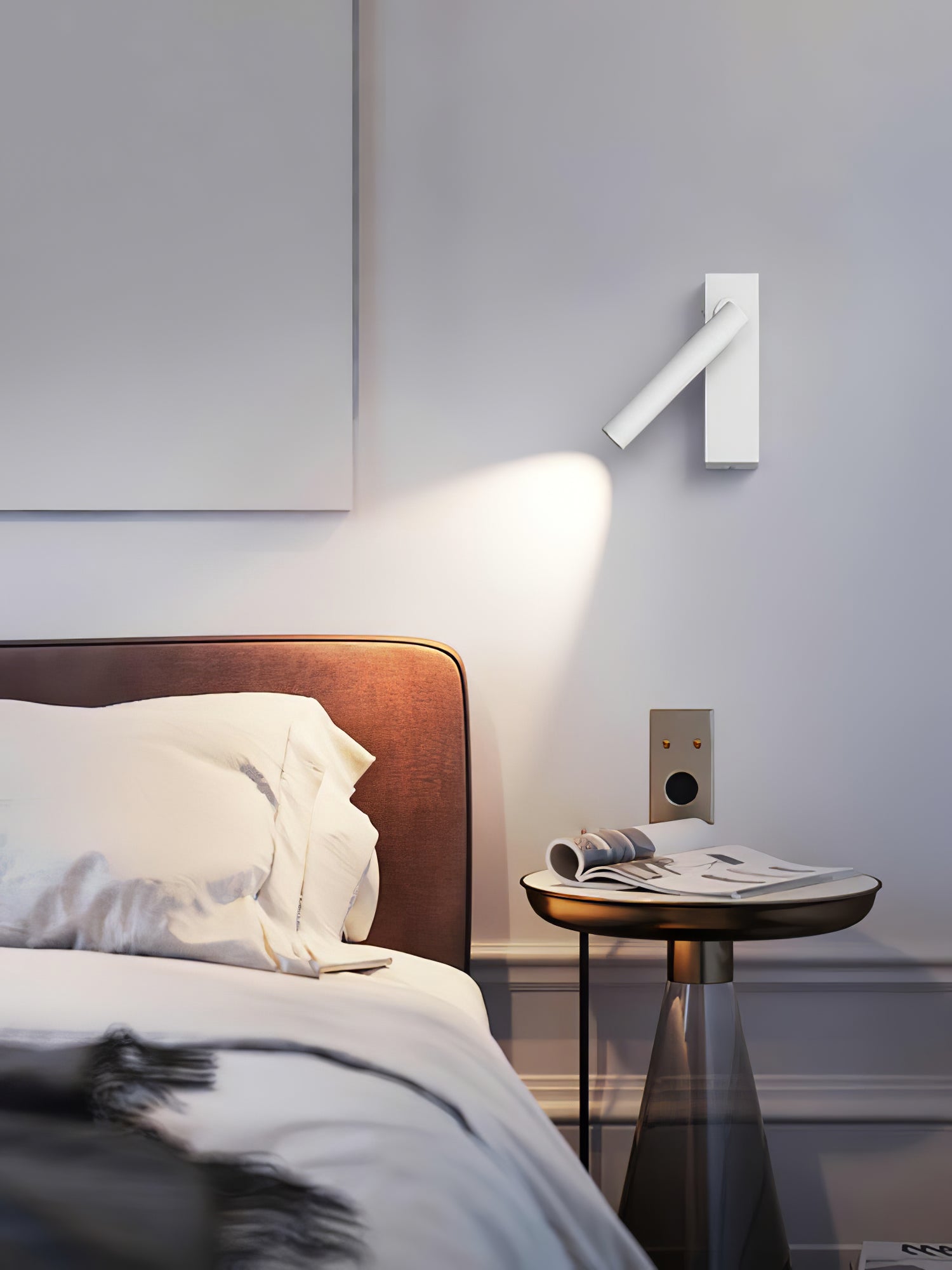 Chors Recessed Wall Lamp | Metal | White/Black | Set of 2