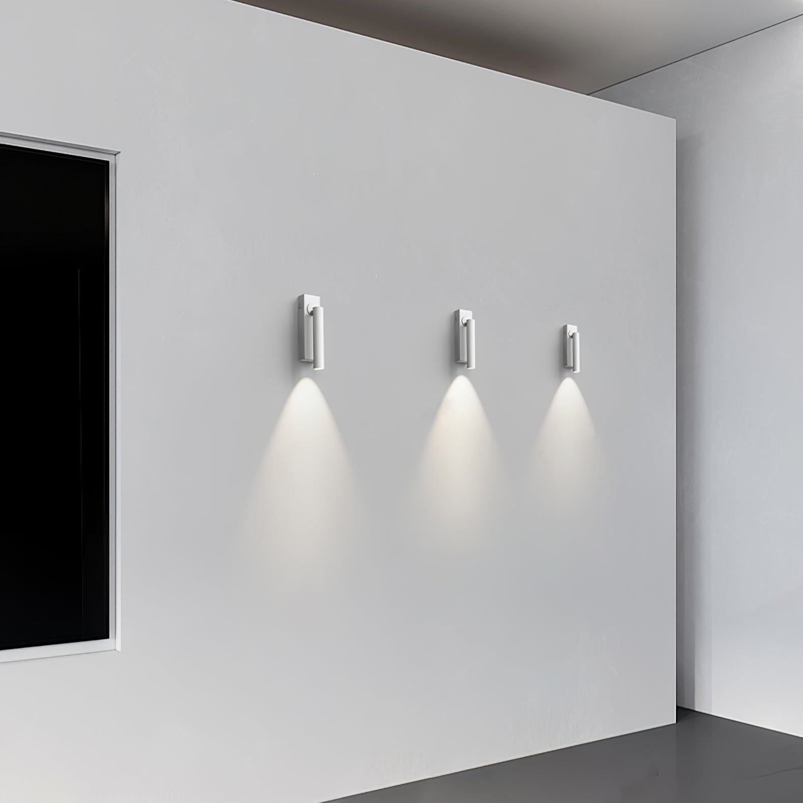 Chors Recessed Wall Lamp | Metal | White/Black | Set of 2
