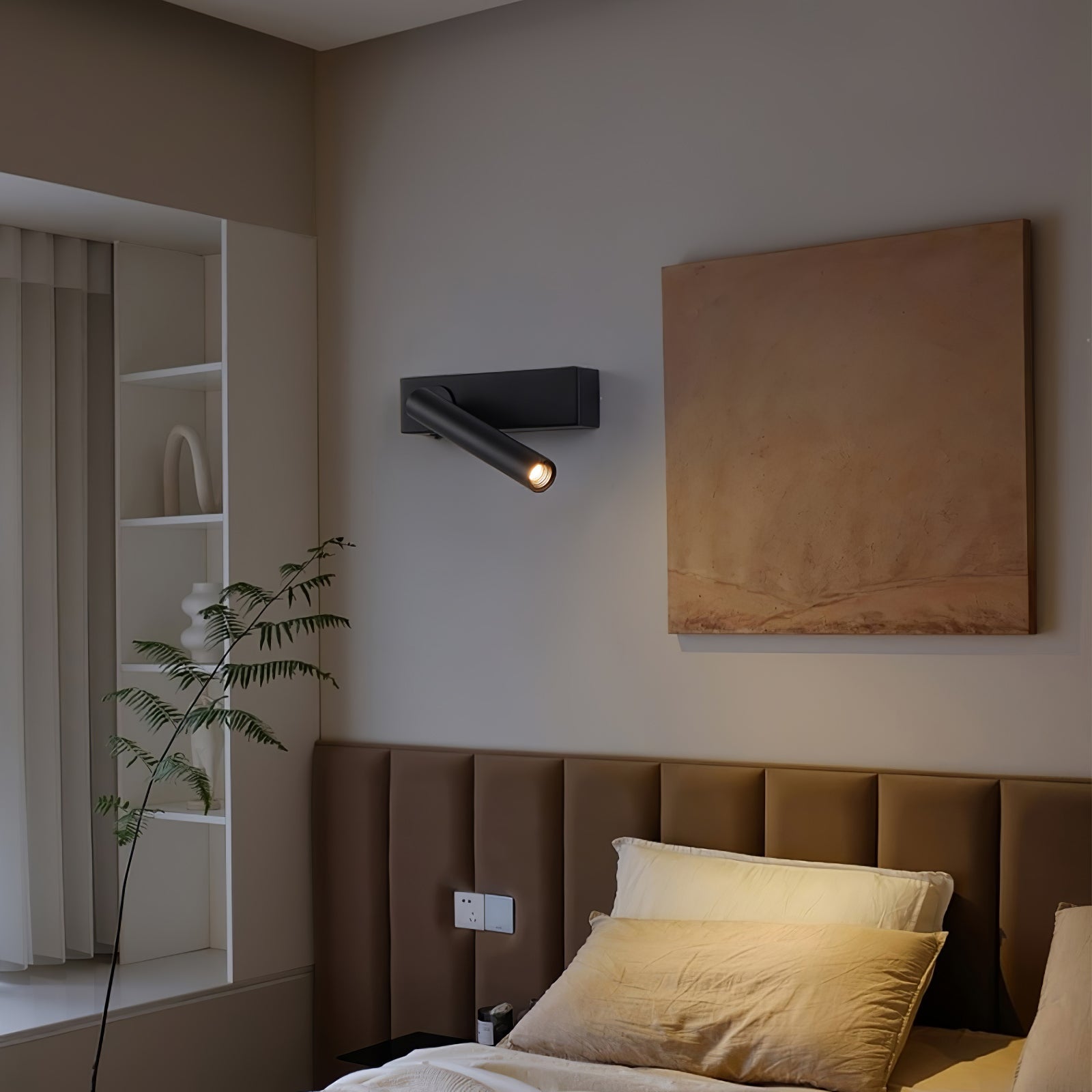 Chors Recessed Wall Lamp | Metal | White/Black | Set of 2