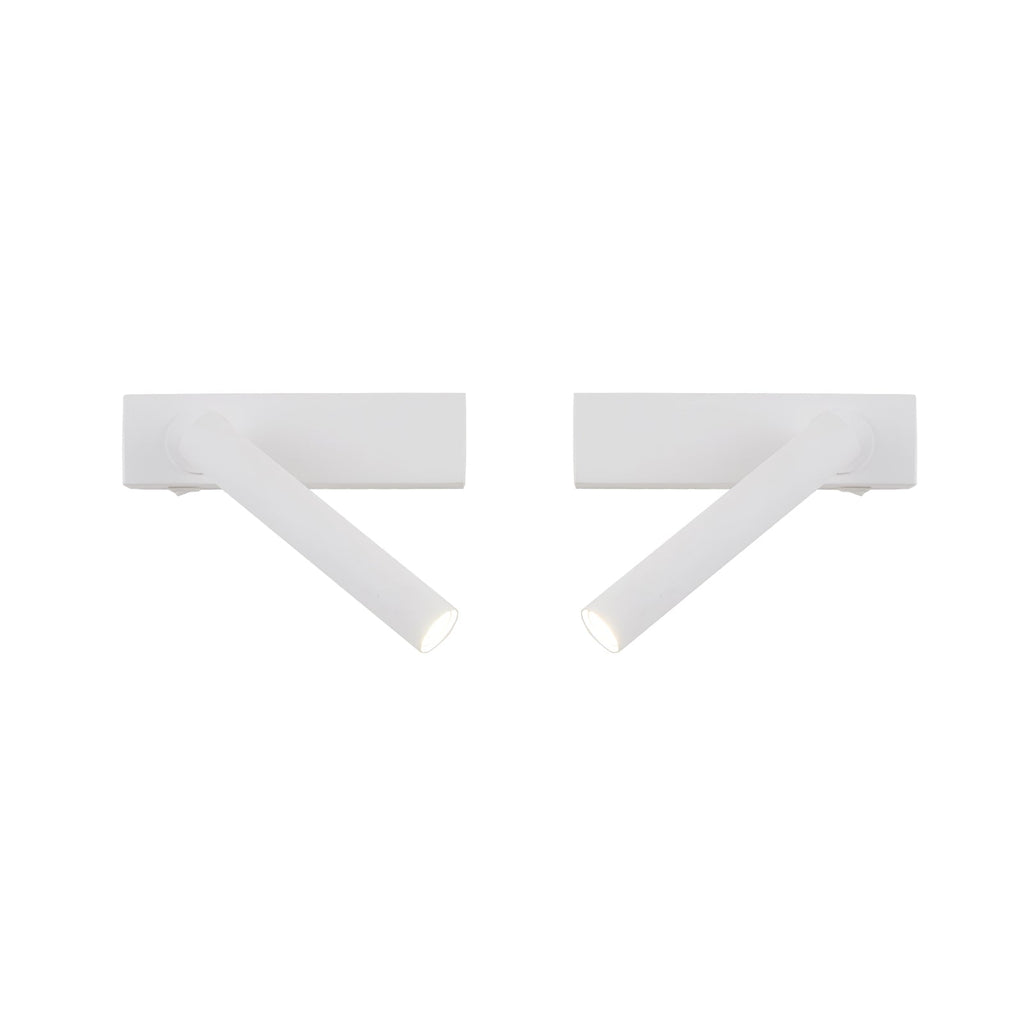 Chors Recessed Wall Lamp | Metal | White/Black | Set of 2