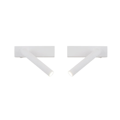 Chors Recessed Wall Lamp | Metal | White/Black | Set of 2