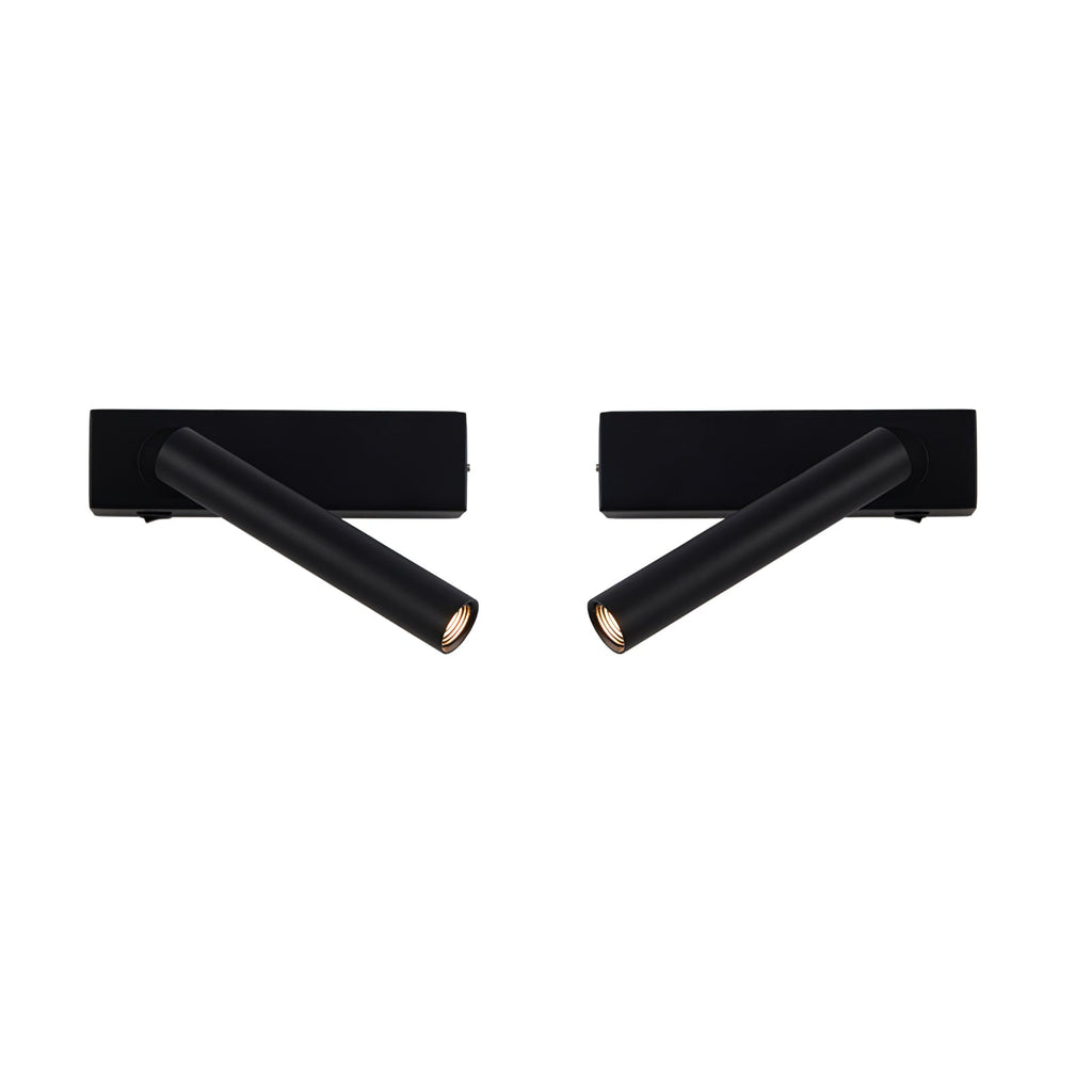 Chors Recessed Wall Lamp | Metal | White/Black | Set of 2