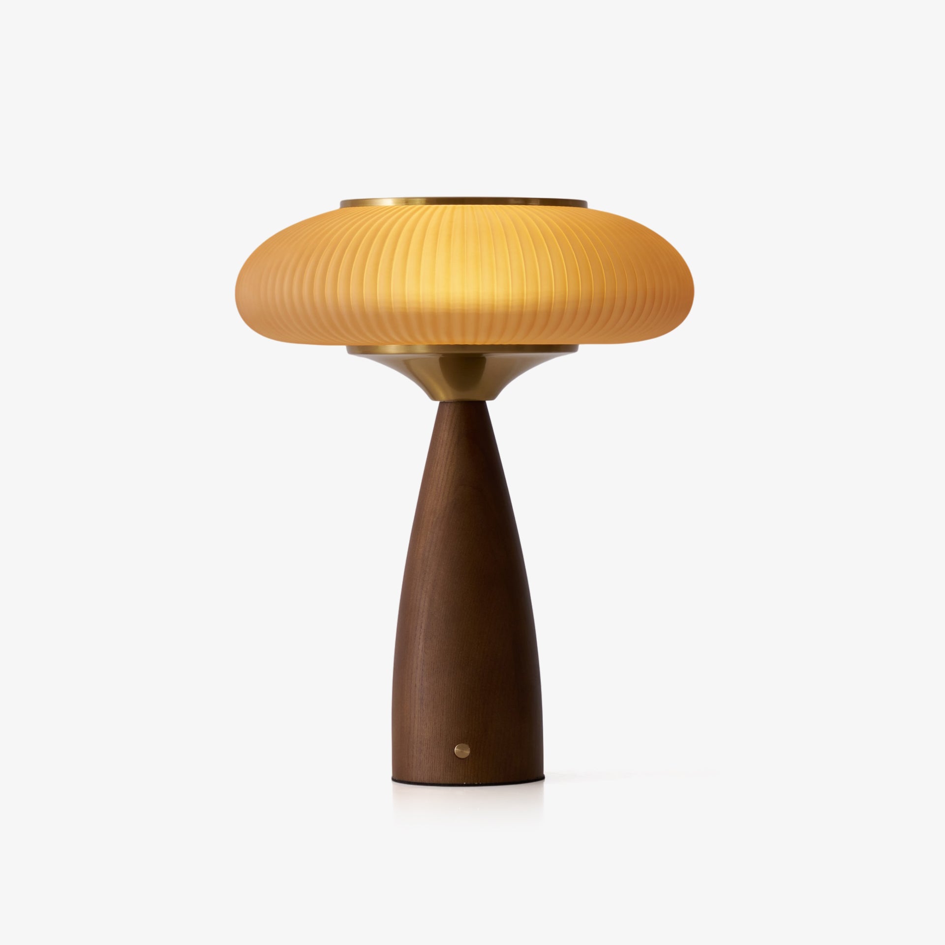 Cielo Table Lamp | Wooden & Glass | Amber Shade