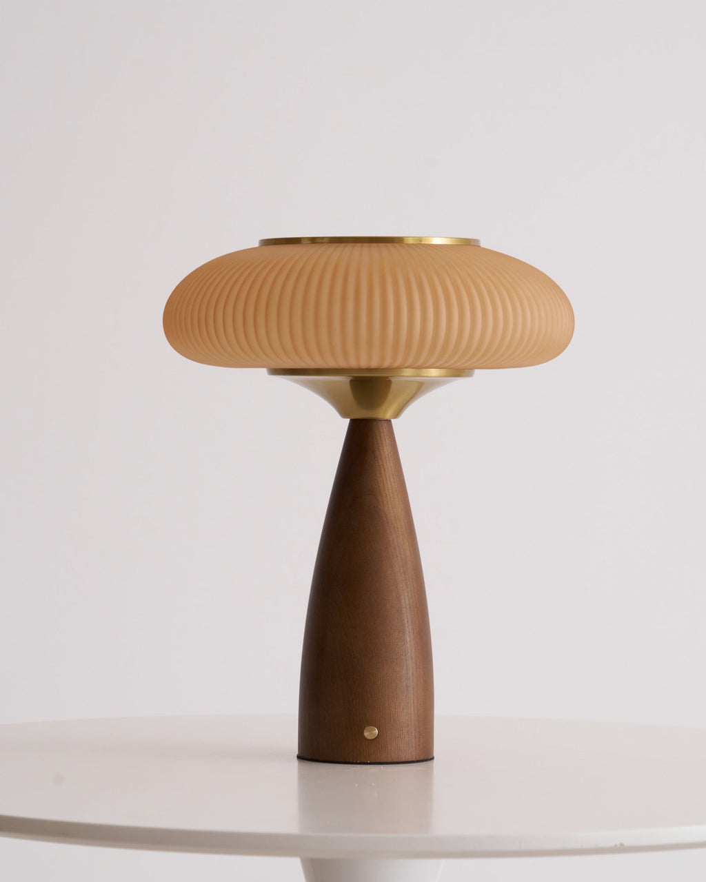 Cielo Table Lamp | Wooden & Glass | Amber Shade